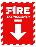 Fire Extinguisher Here Sign