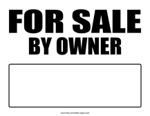 For Sale by Owner Sign