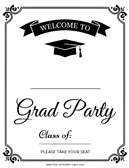 Graduation Party Welcome Sign