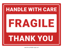 Handle With Care Sign