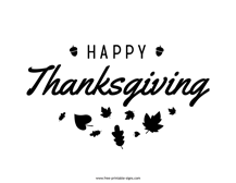 Happy Thanksgiving Sign