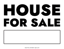 House for Sale Sign