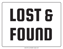Lost And Found Sign