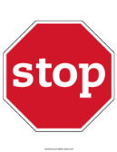 Lowercase Stop Sign