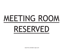 Meeting Room Reserved