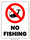 No Fishing Sign