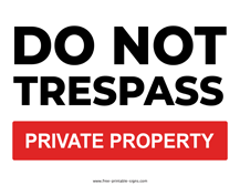 No Trespassing Sign