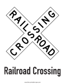 Railroad Crossing Sign