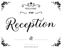 Reception Welcome Sign