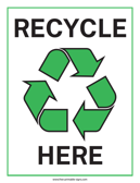 Recycle Here Sign