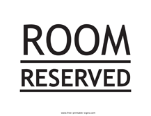Room Reserved