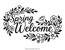 Spring Welcome Sign