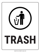 Trash Sign