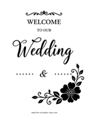 Wedding Welcome Sign PDF