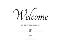 Wedding Welcome Sign