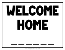 Welcome Home Sign Airport