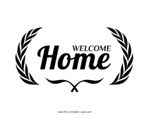 Welcome Home Sign